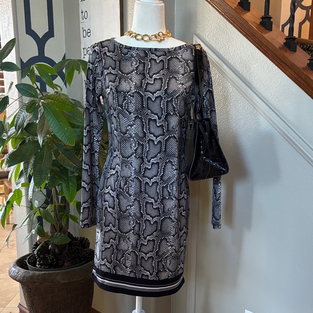 Michael Kors Elegant Snake Print Dress